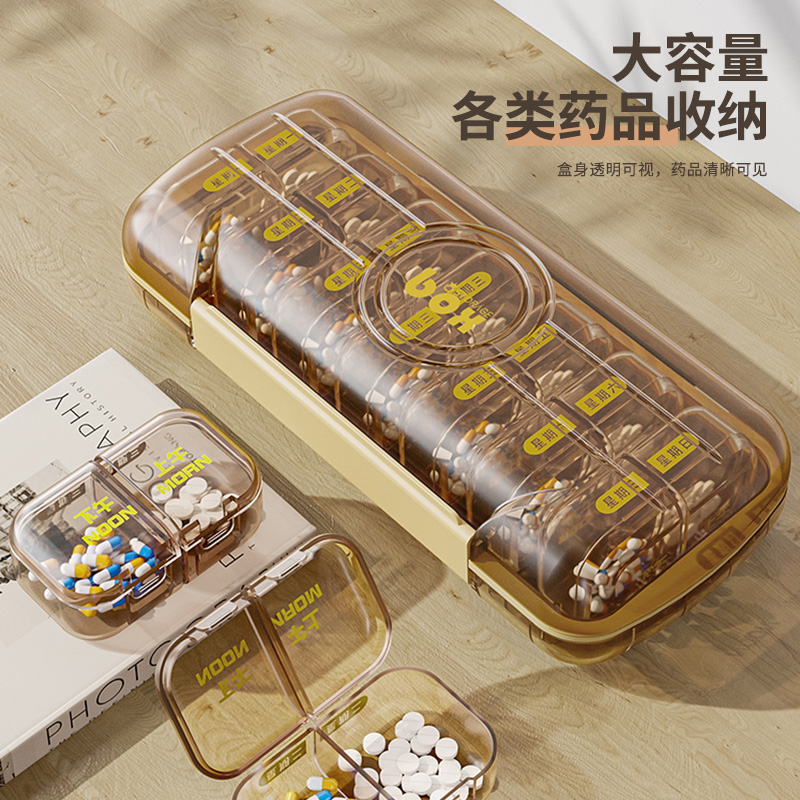 美国MBARC药盒：一周七天随身分药神器，老人用药不再混乱！