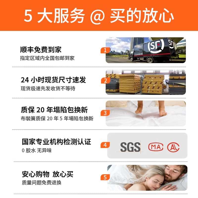 席梦思床垫180x200独立弹簧厚20cm，租房党的翻身必备神器！