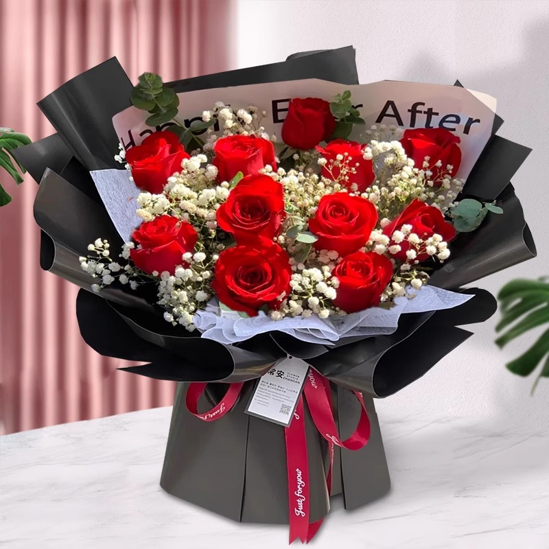中考加油&amp;成人礼庆典：向日葵玫瑰花束，传递爱与祝福的全国速递鲜花
