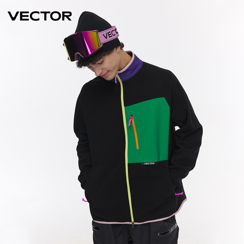 VECTOR抓绒衣：秋冬运动必备，摇粒绒内胆，滑雪内搭神器