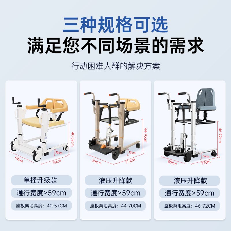 振邦移位机：瘫痪老人护理神器，电动升降多功能移位器，改变生活新篇章！