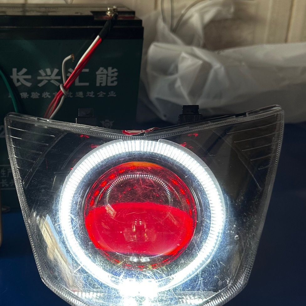 三阳鬼一鬼火85W单光圈双光透镜带风扇秒启动手机APP可调恶魔眼，夜视新物种来袭！