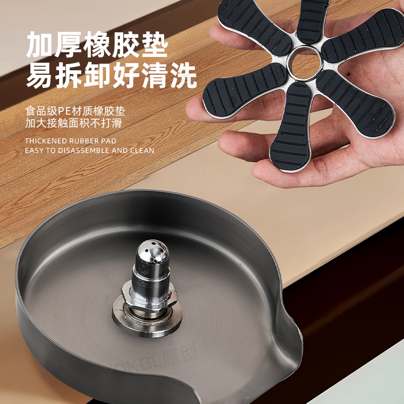 Mubalnc多功能加厚一体304不锈钢高压洗杯器：奶茶店必备神器，解放双手的秘密武器！