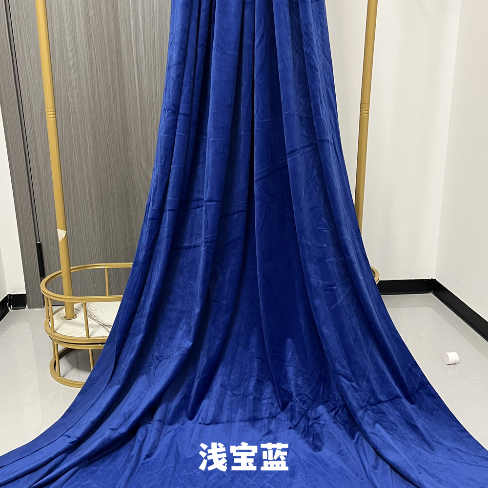 婚庆绿色丝绒背景布幔：打造梦幻婚礼舞台帷幔装饰，宝蓝天鹅绒打底布料户外布置攻略