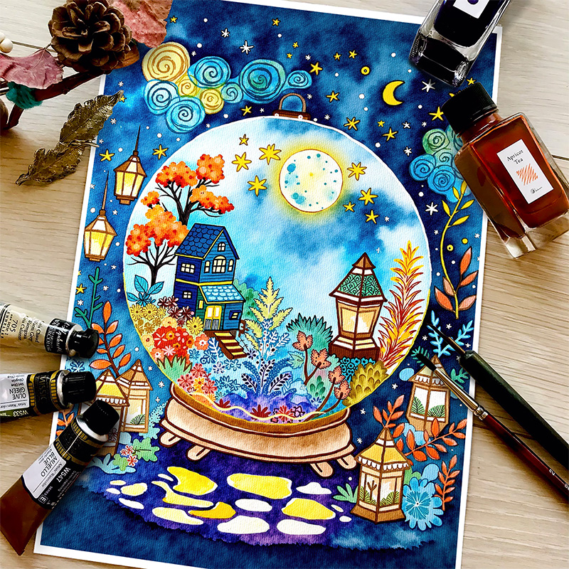 画室必备！威尼斯水城临摹卡，32张色彩风景手绘，大人小孩都能爱上️