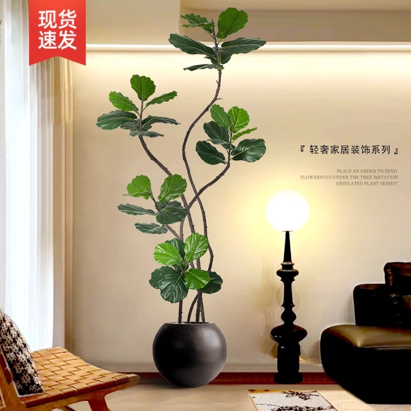 室内仿真大树：打造绿意盎然的家居空间，黄天竺嘉宝假树与禅意绿植的完美融合