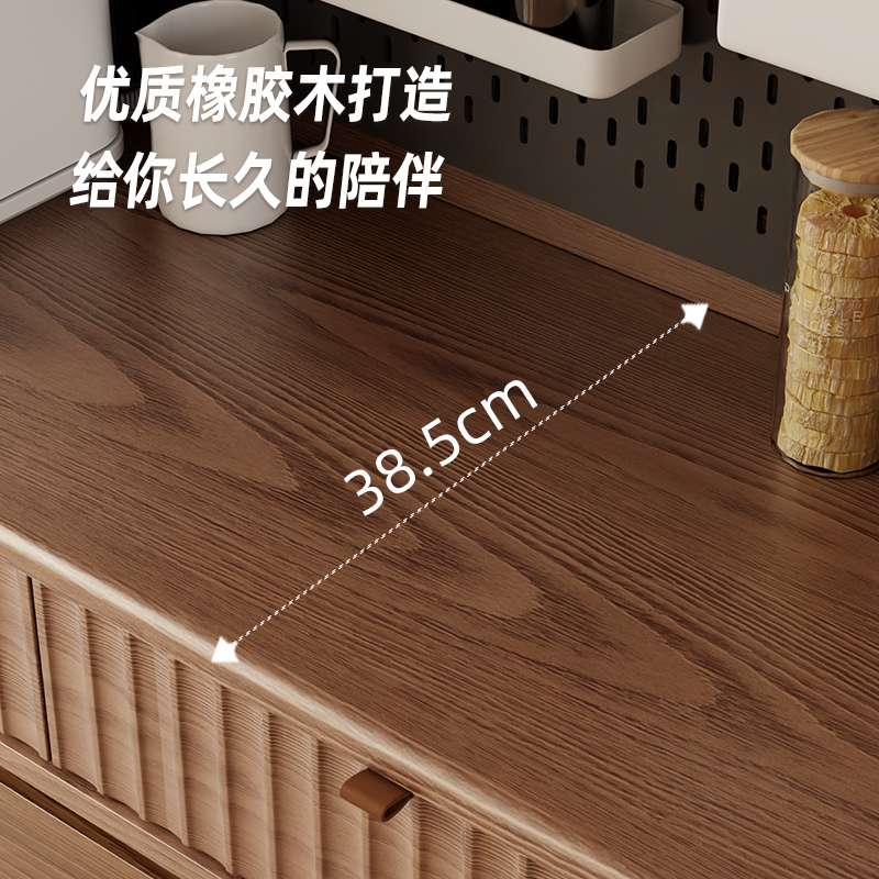 冬木实木餐边柜折叠餐桌一体：小户型家庭收纳神器，空间利用新境界！️✨