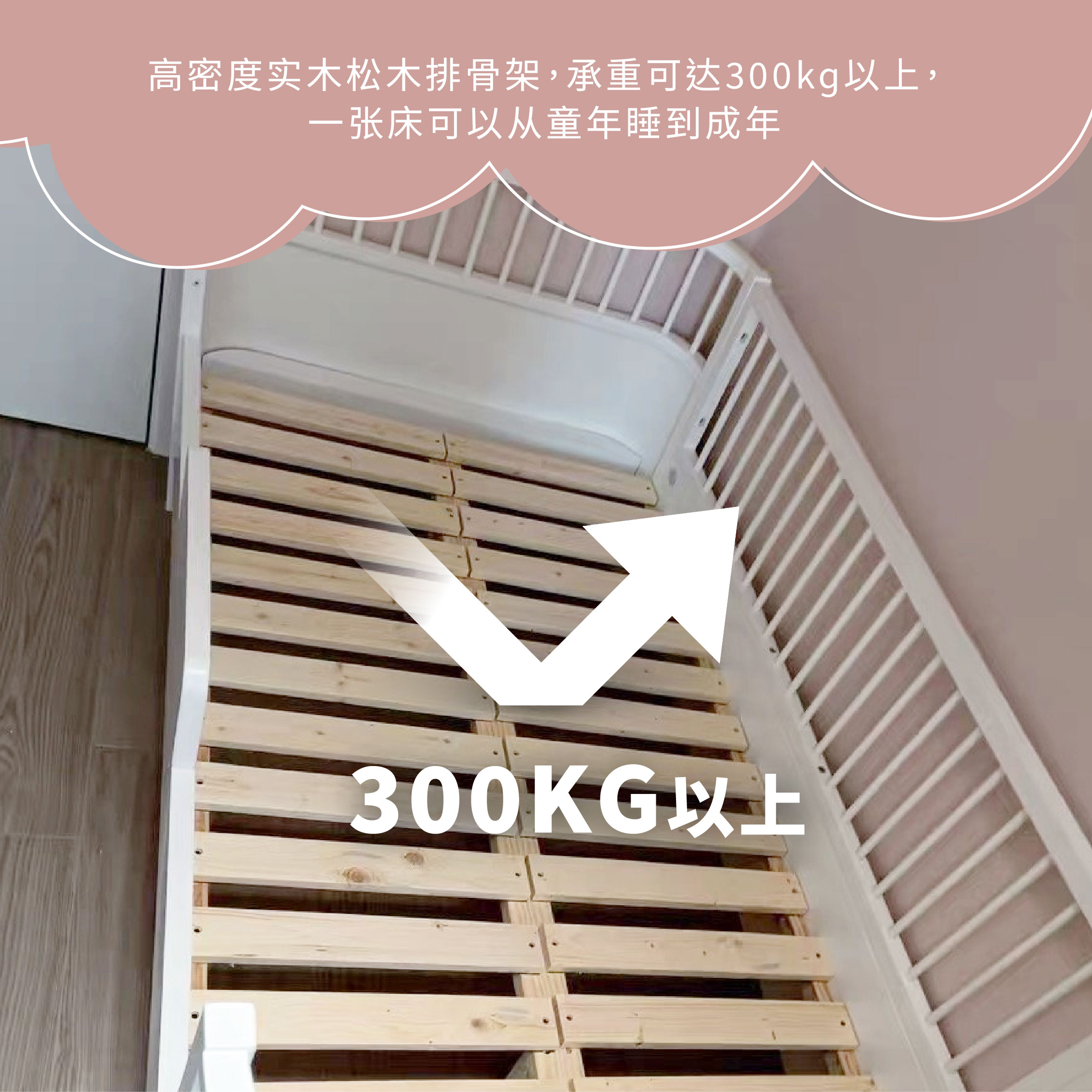 全实木儿童床男孩女孩公主床带护栏帐篷床1.5米：打造梦幻树屋，守护孩子成长的秘密基地！