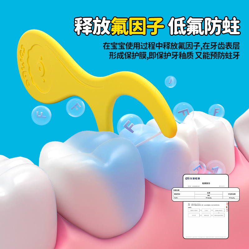 COMBO儿童含氟牙线5包150支：宝宝口腔清洁新神器，u先试用感受如何？