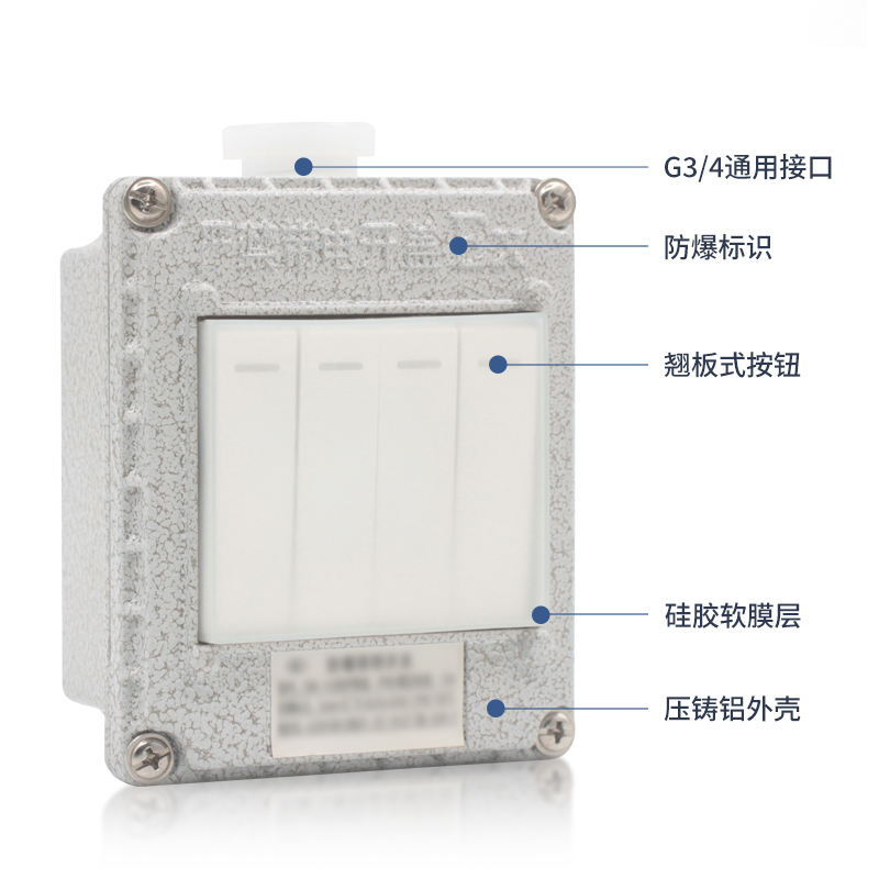 防爆墙壁开关大揭秘：BQM-1开2开3开双控防水，安全照明新选择！