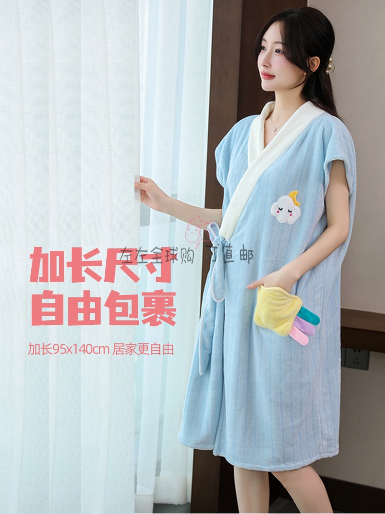 一次性浴袍女浴巾加厚秋冬新款！出差旅行必备神器，吸水速干太香了！