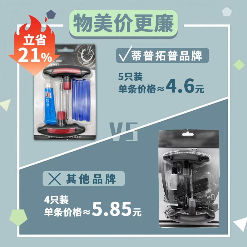 德国进口汽车补胎工具套装：摩托电动车专用应急神器，快速胶条补胎不求人！