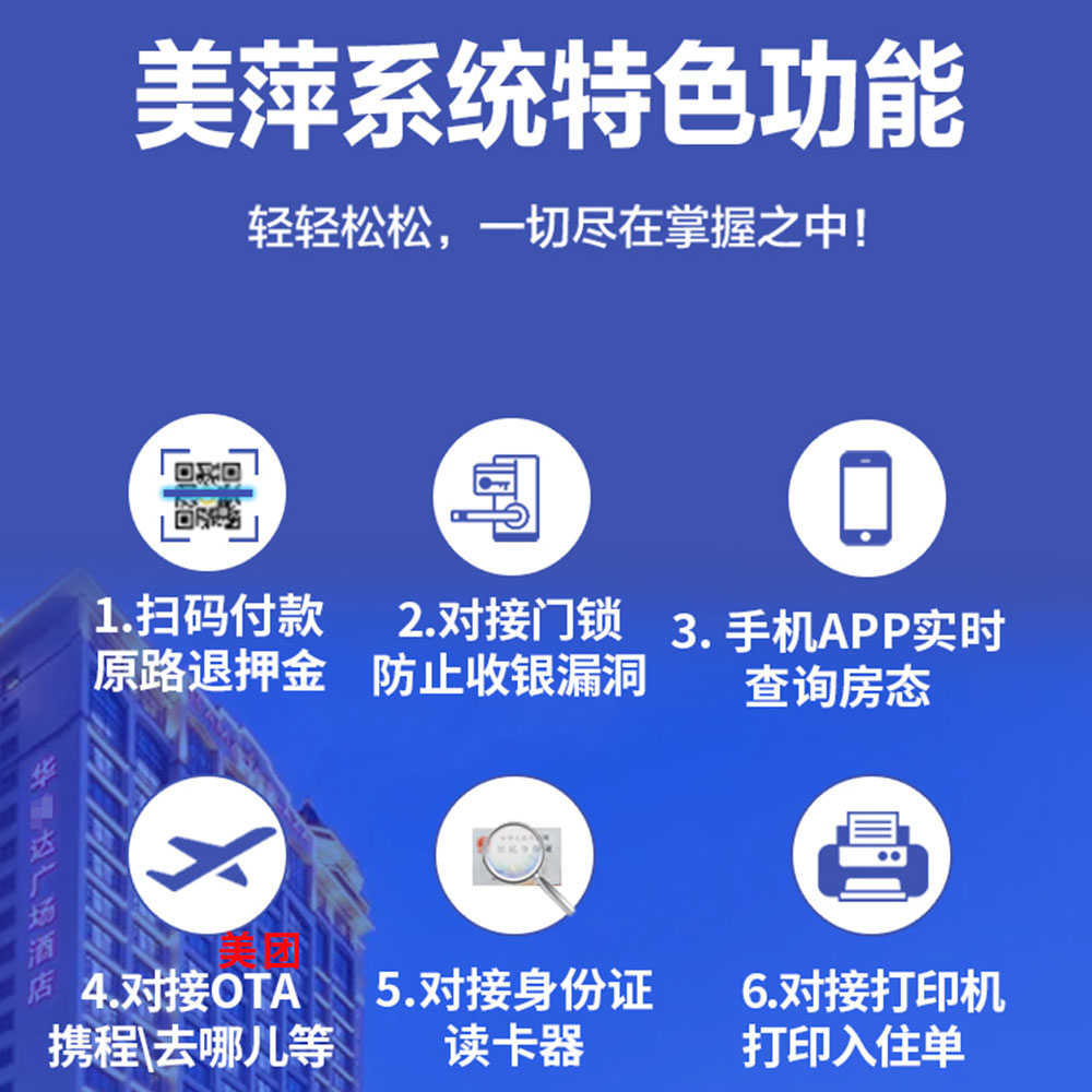 酒店管理软件PMS：客房智能门锁登记账出租房公寓宾馆前台收银系统的全能管家