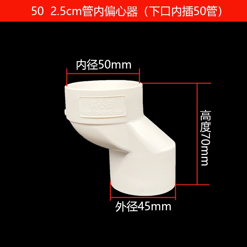 PVC下水管移位接头大揭秘：50 75偏心器内插接头如何轻松搞定地漏移位？