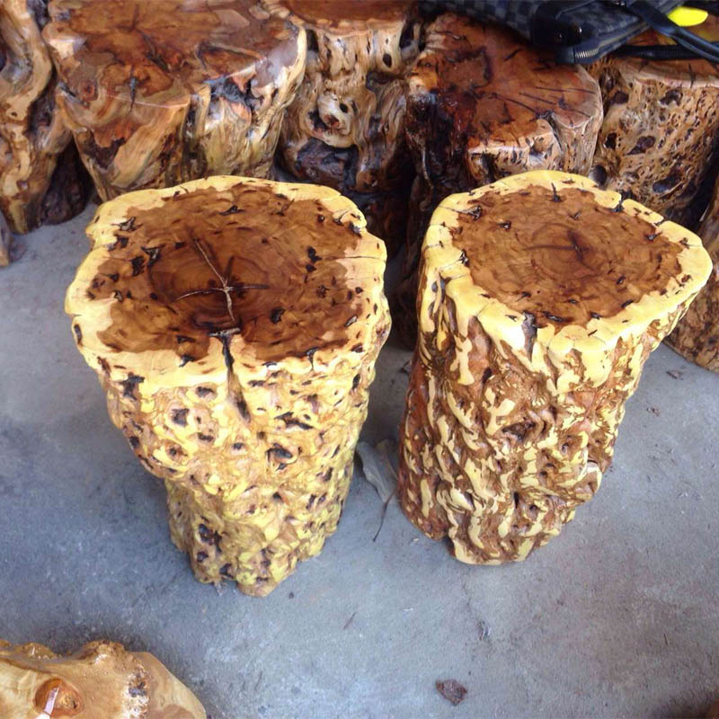 铁刀木实木墩子太香了！原木树桩茶桌底座颜值爆表，这波不冲亏麻了！