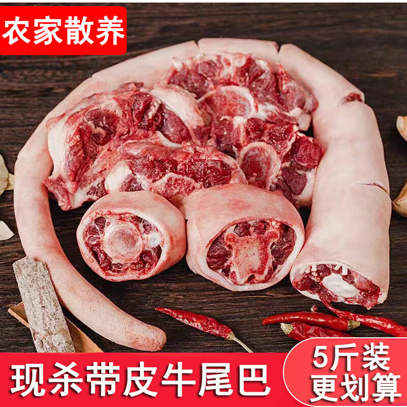 2斤新鲜黄牛尾巴：解锁农家散养牛尾的美味秘密！