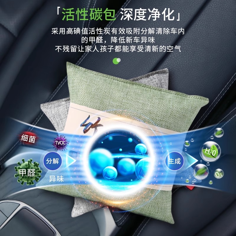 新车除甲醛除异味，车内专用活性碳包，去味神器，车载竹炭包，汽车净化大揭秘！