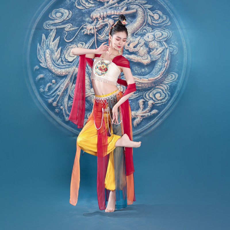 敦煌飞天舞，穿越千年的箜篌之美！