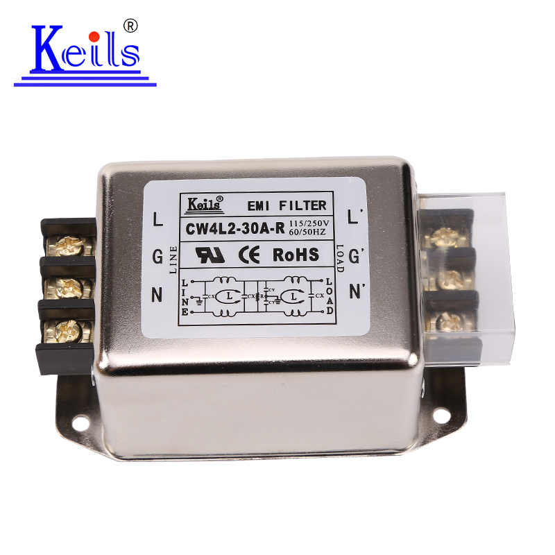导轨式滤波器电源CW4L2-10 20A-R1 S 005 30端子台EMI抗干扰220V：工业控电新宠，让电力更纯净！