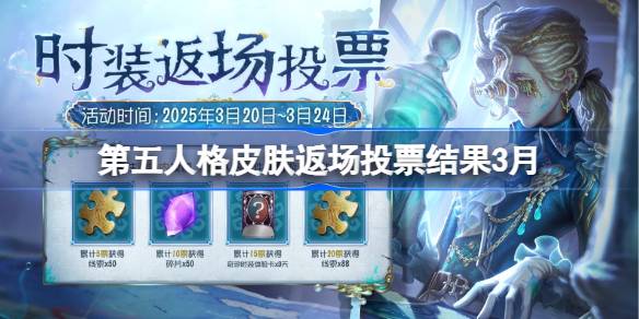 第五人格皮肤返场投票结果3月 第五人格返场皮肤有哪些