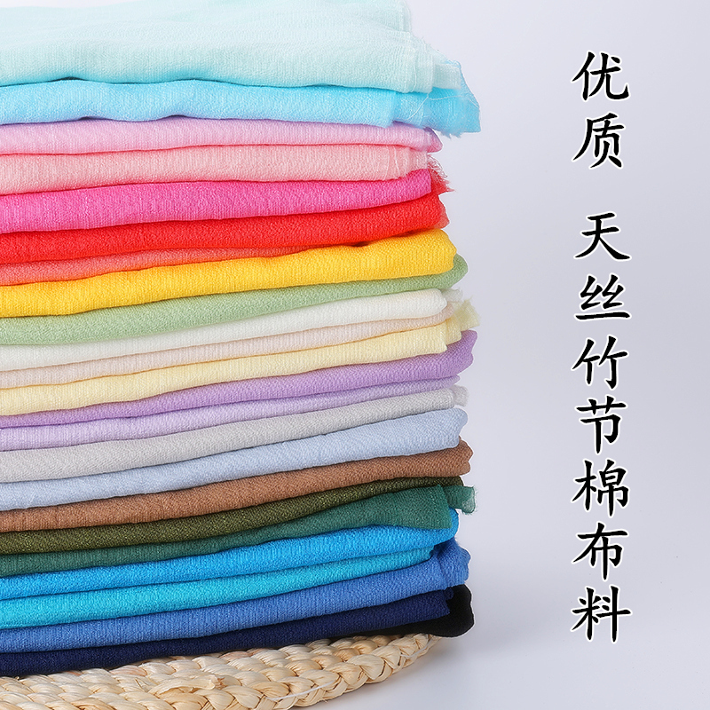 天丝竹节棉麻布料：夏日民族风情的纯色汉服，薄款亚麻面料的清凉选择
