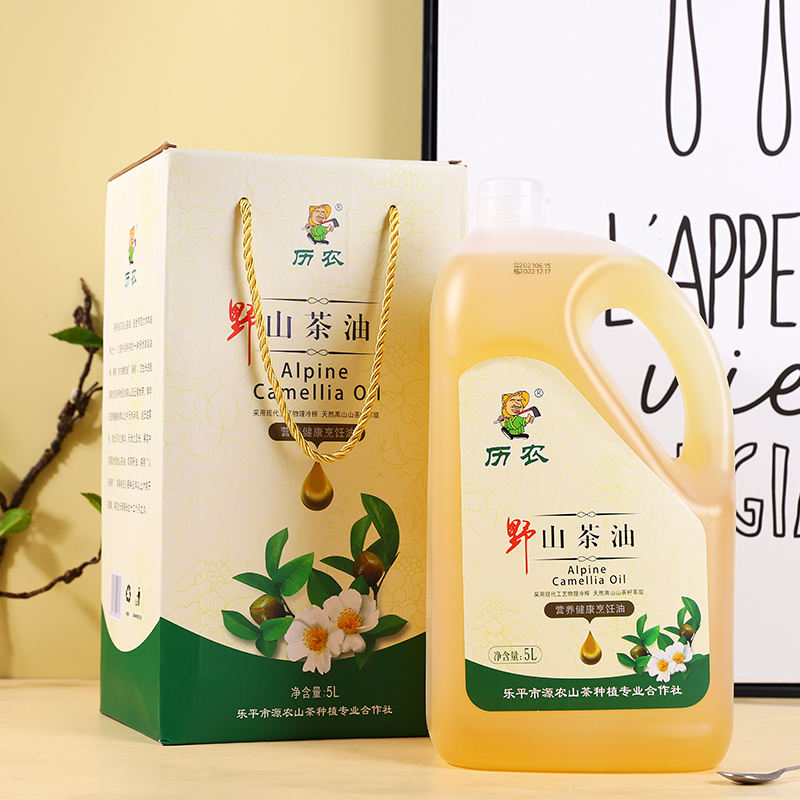历农纯正山茶油5L：江西高山茶油，野生茶树精华，官方旗舰店品质保证！