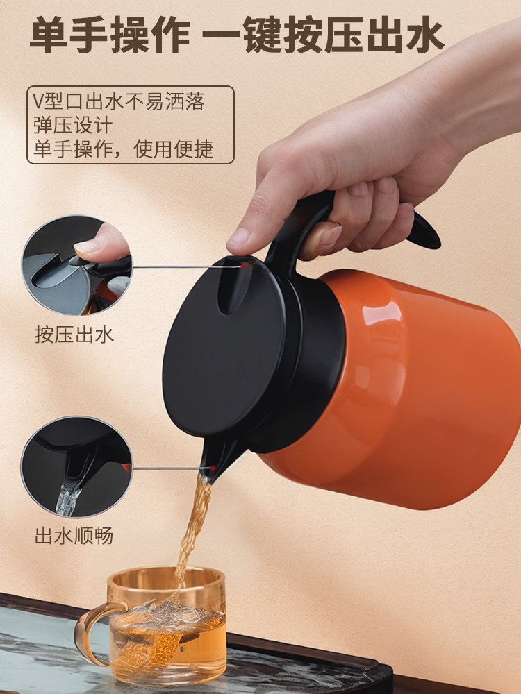 扶摇316不锈钢食品级机械显温焖茶壶：户外泡茶新神器，保温保冷两不误！