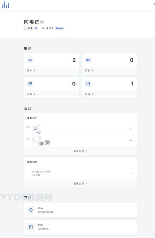 阿宅轻量网站统计程序开心汉化版