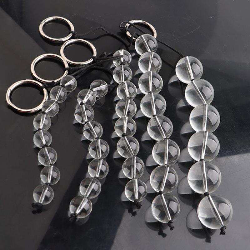 9T3T男耐高温SM背部玻璃拉珠水晶解压夫妻保健穴位按压器具透明高质感，让你的按摩体验再升级！✨