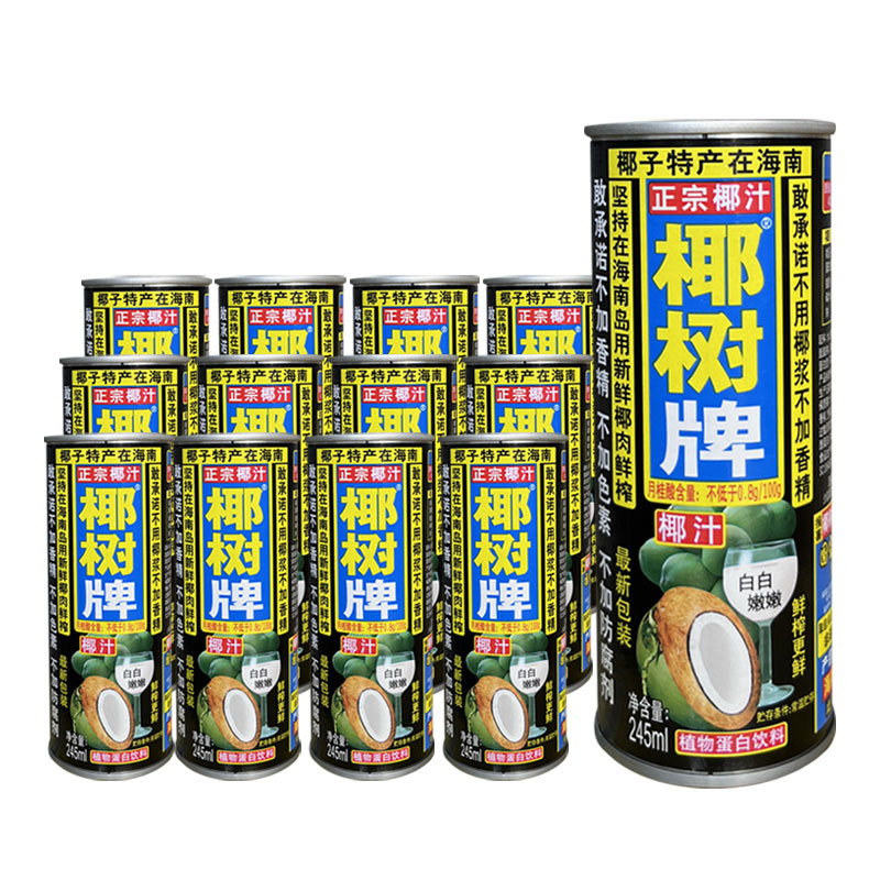 椰树椰汁植物蛋白饮料：解渴神器，6罐装椰香盛宴！
