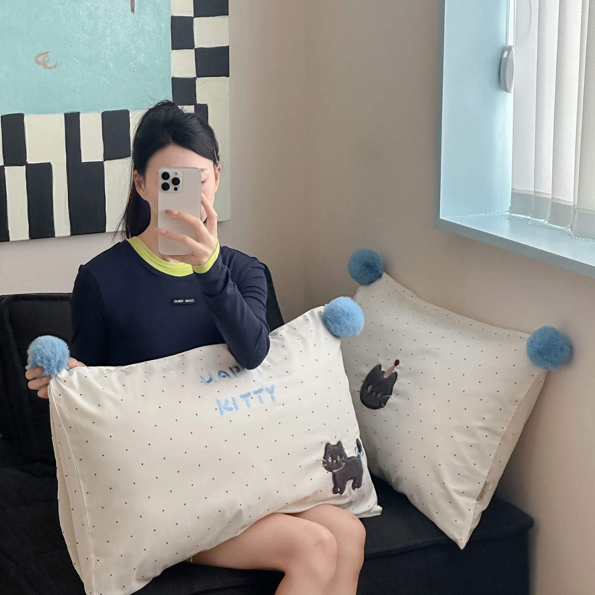 格子象卡通纯棉被套，给你一个温馨甜蜜的梦乡