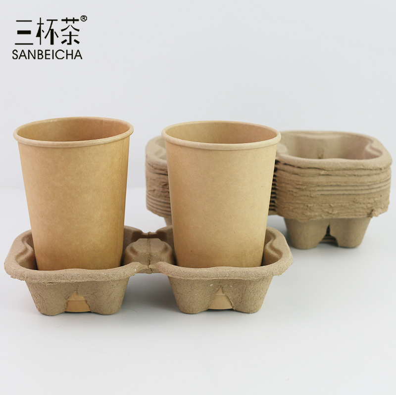 三杯纸张杯托：外卖咖啡的完美守护者