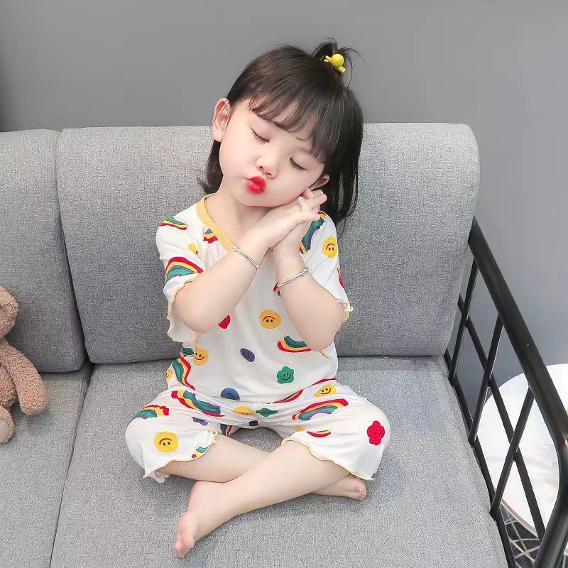 女童冰丝柔软睡衣：夏日公主梦，空调房里的温柔守护者！