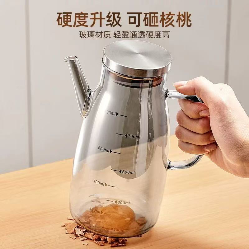 德国厨房神器：全玻璃油壶，不挂油大容量，让厨房生活更美好！✨