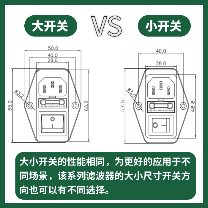 医疗滤波器220V功放机箱IEC插座式电源滤波器MT210I-1A3A6A10A-H：医疗设备安全用电的秘密武器