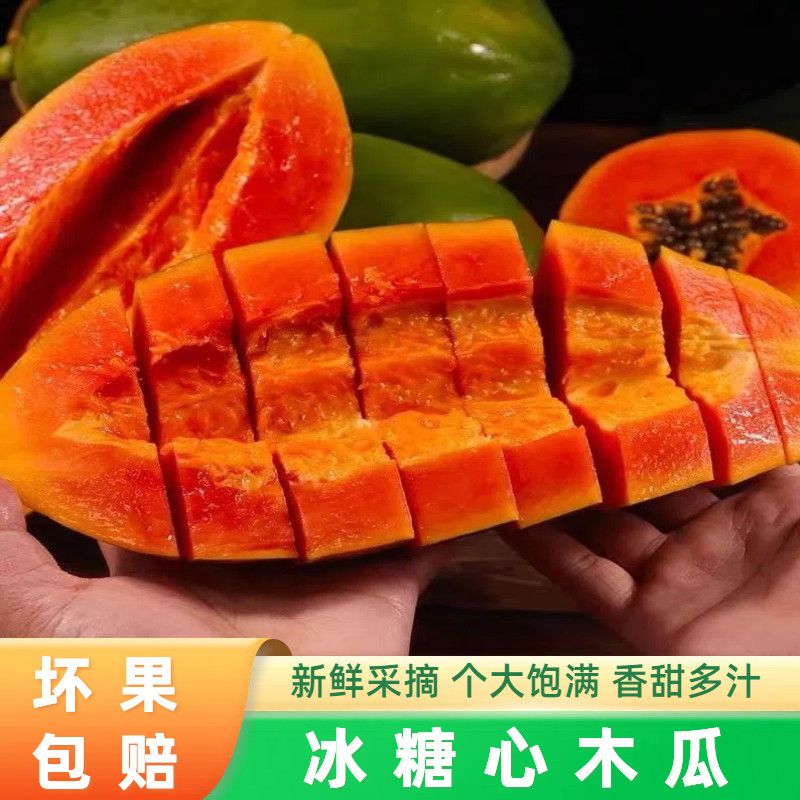 海南红心牛奶木瓜：树上熟的甜蜜诱惑，整箱包邮的软糯多汁盛宴！