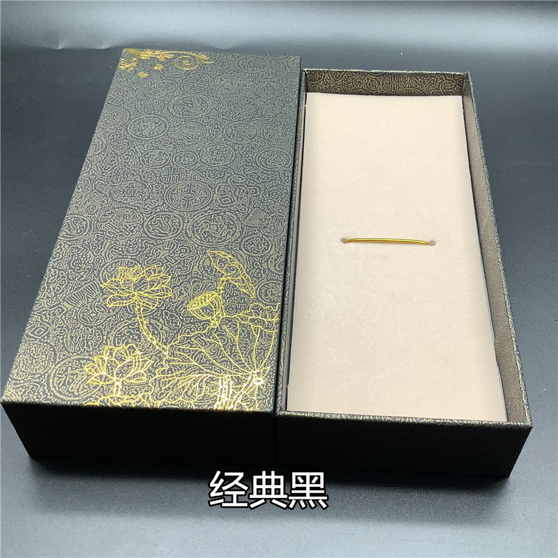 烫金荷花礼品盒U盘书签盒：定制节日礼物，传承东方美学的浪漫之旅