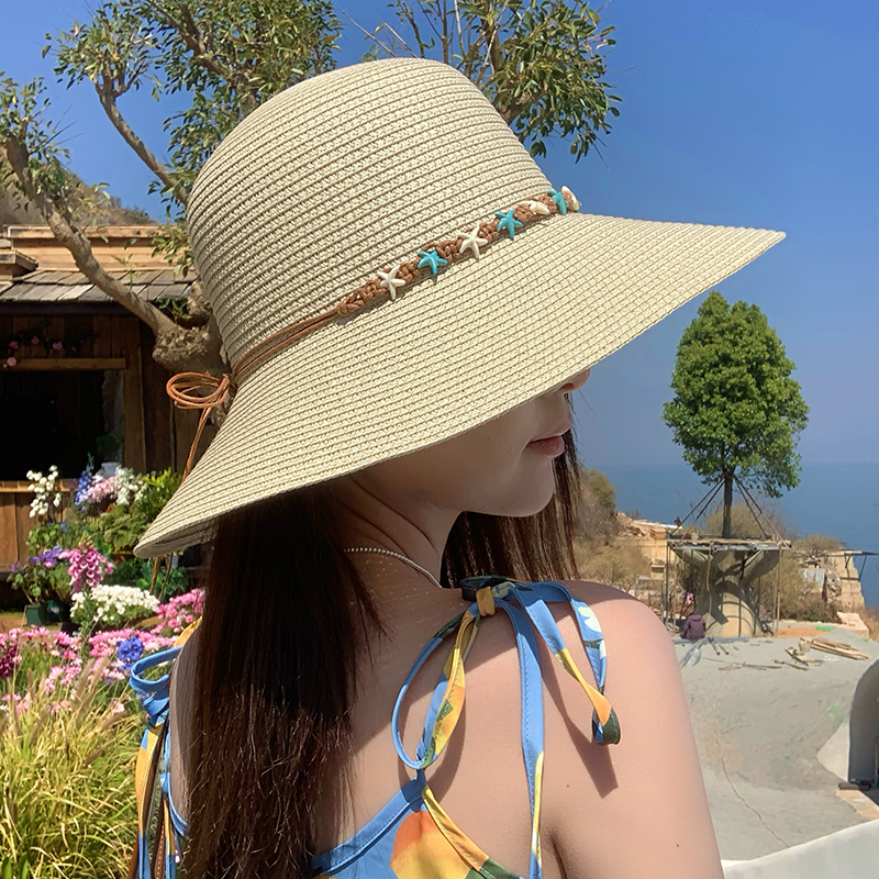 夏日必备！遮阳帽女夏季洋气年轻防晒网红新款渔夫帽女士太阳帽时尚遮脸凉帽