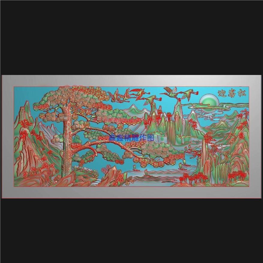 2025新款岩板电视背景墙：轻奢山水画，现代简约新中式之美