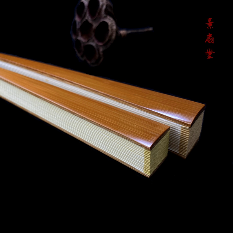7-9.5寸仿古色老玉竹苏工文玩折扇：古典美学与现代工艺的完美融合