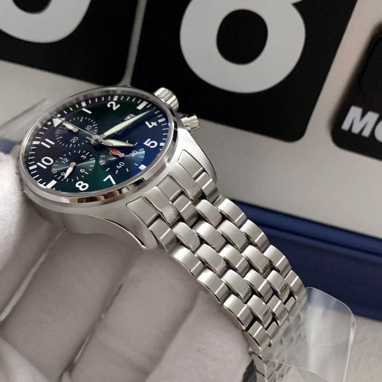 IWC万国表钢带飞行员计时马克二十：精钢原厂快拆20mm手表链，飞行的魅力