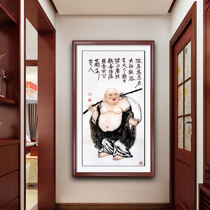 1.4米纯手工十字绣弥勒佛笑口常开，如何成为家居艺术的灵魂之作？