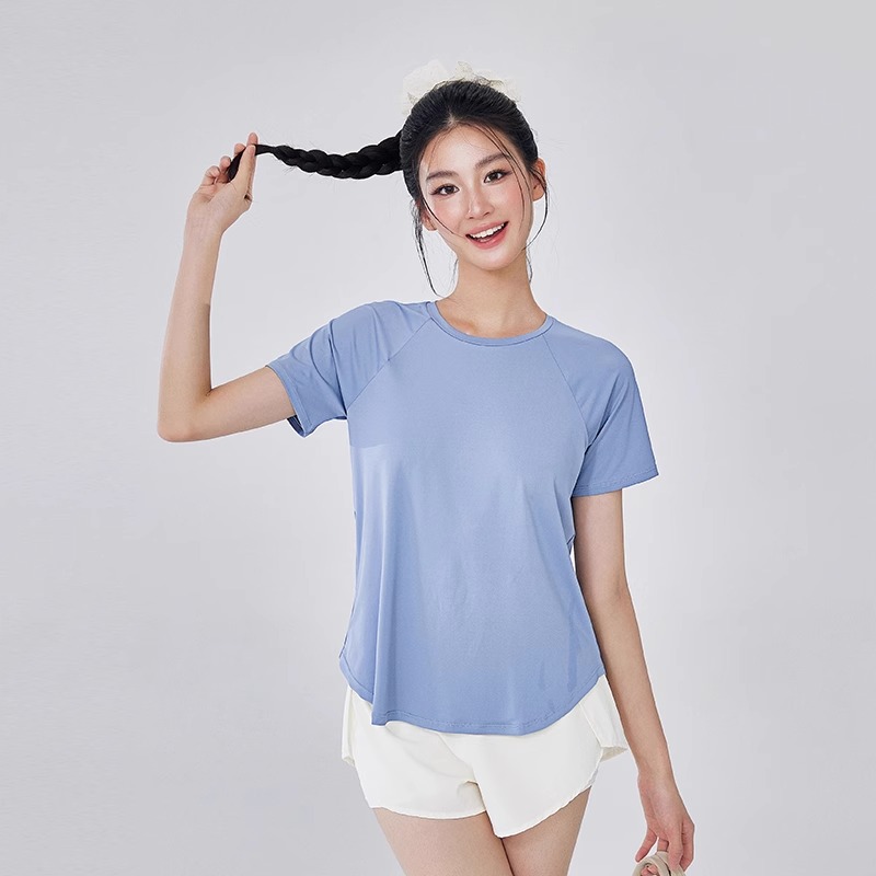 LULU VYANA裸感网纱瑜伽T恤：美背新风尚，解锁你的普拉提魅力！