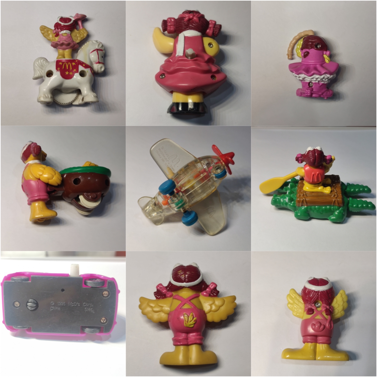 1997年中古麦当劳四小福大鸟姐姐玩具：童年回忆杀，你还在吗？