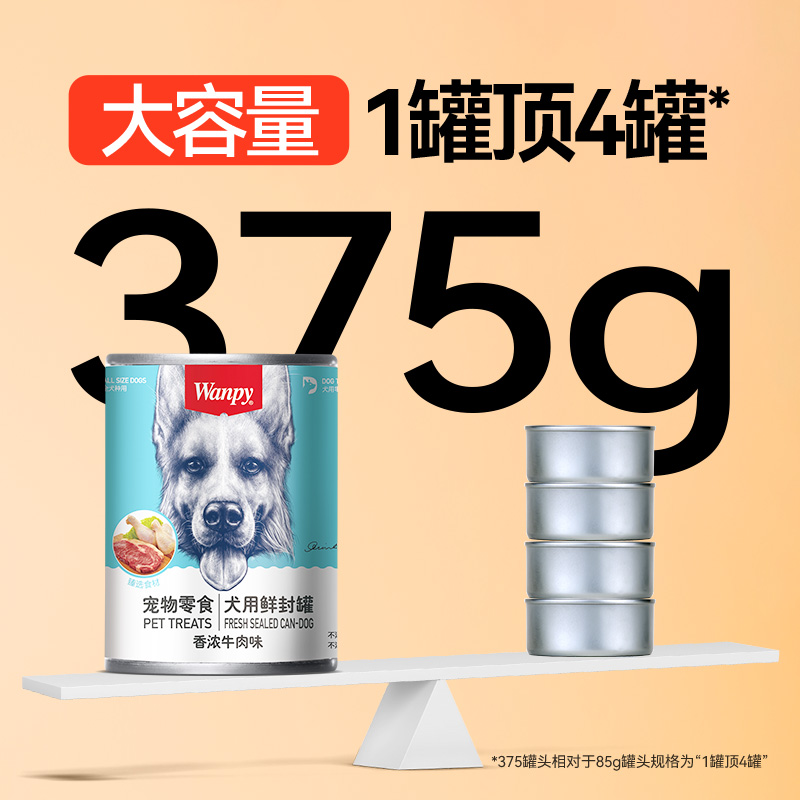 顽皮狗狗罐头：24罐整箱营养增肥神器，狗狗减肥or增肥全搞定！