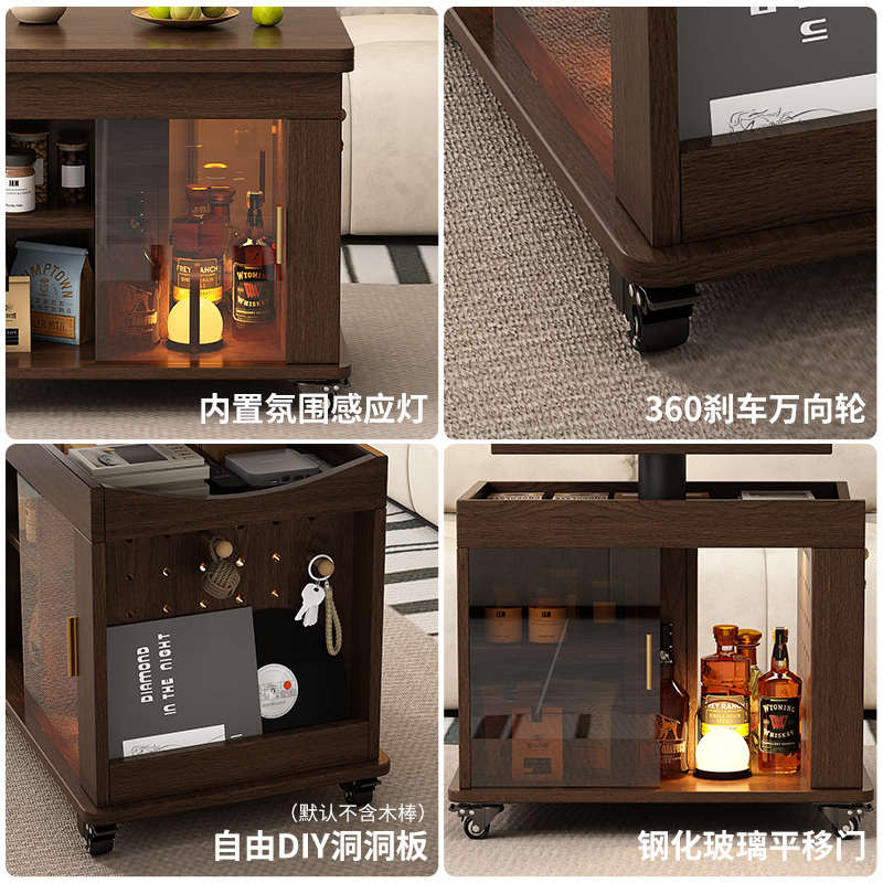 家用移动茶几餐桌一体，小户型福音！️