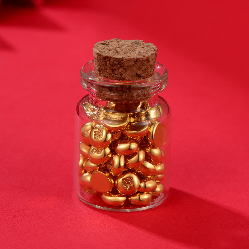 蒂蔻黄金小金豆：999.9纯金瓜子元宝爱心金豆，投资收藏两相宜！✨