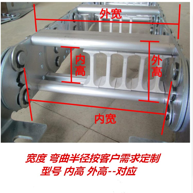 全封闭式机床坦克链金属传动链条，TL304不锈钢拖链，工业美学与耐用性的完美结合！