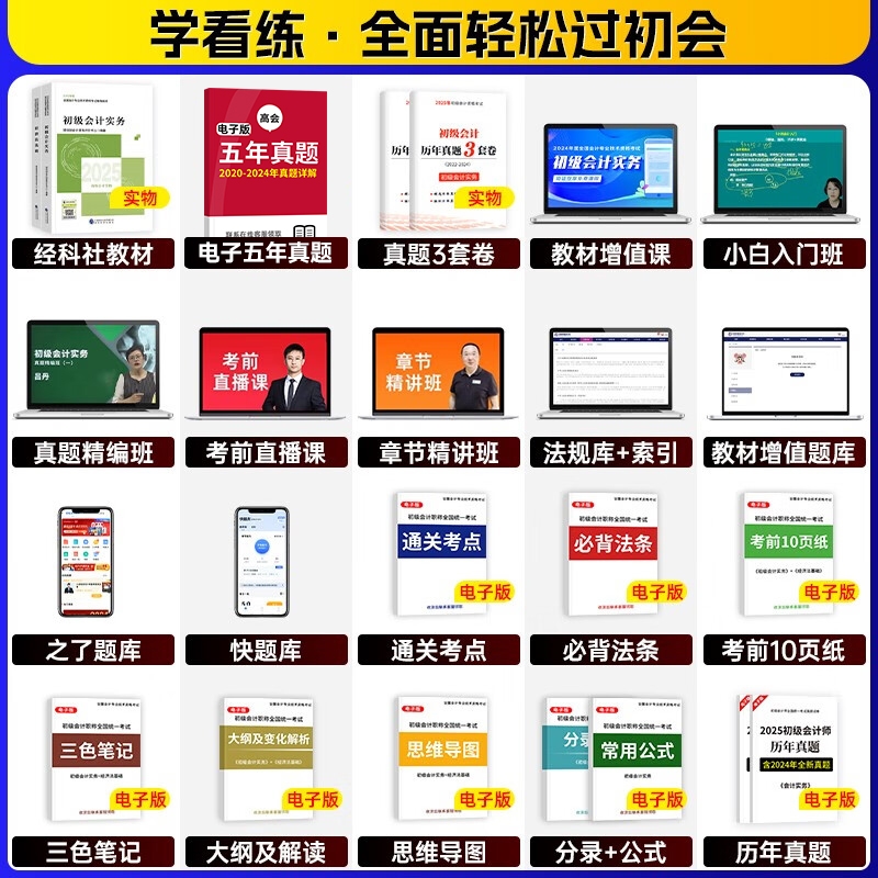 2025年会计职称考试秘籍：历年真题+模拟题，助你轻松拿下经济法基础与会计实务
