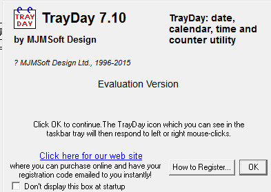 日期时间查看软件(TrayDay)v7.1
